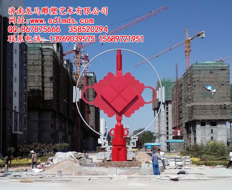 银川高10米《中国结》不锈钢雕塑