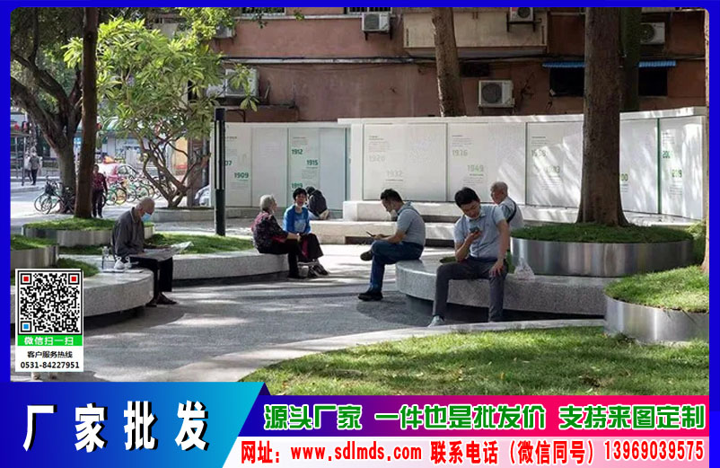 房地产售楼处景观不锈钢树池 不锈钢草坪护坡